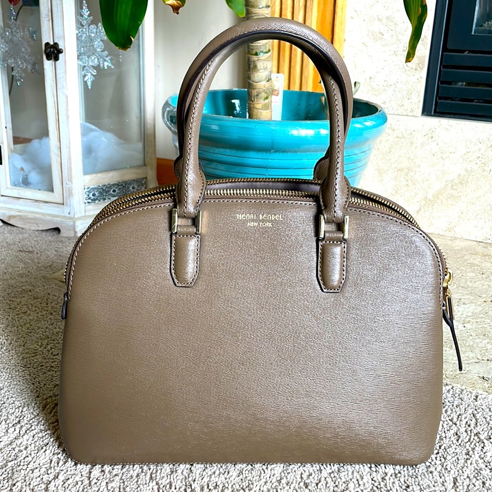 Henri Bendel Taupe Satchel